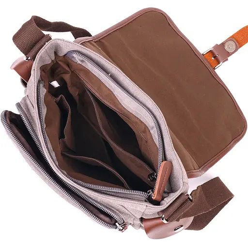 Практична горизонтальна чоловіча сумка із текстилю 17х24х13 см Vintage 17х24х13 см sum0021439 - фото 4