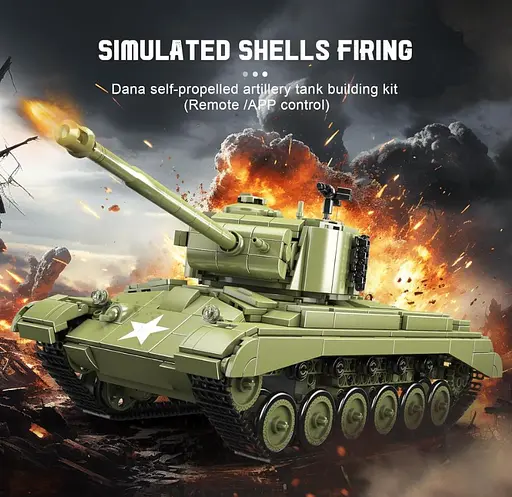 Конструктор танк М26  на радіокеруванні Mould King   Pershing Tank Technik військова техніка для дорослих та дітей 1054 деталі - фото 8