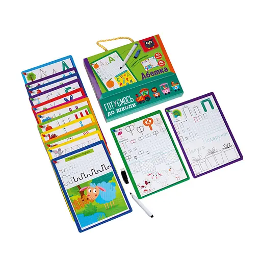 Картки з маркером "Готуємось до школи: Абетка" VT5010-21 Укр - фото 2