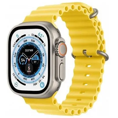 Смарт-часы Apple Watch Ultra GPS + Cellular 49 mm Titanium Case with Yellow Ocean Band (MNH93/MNHG3)