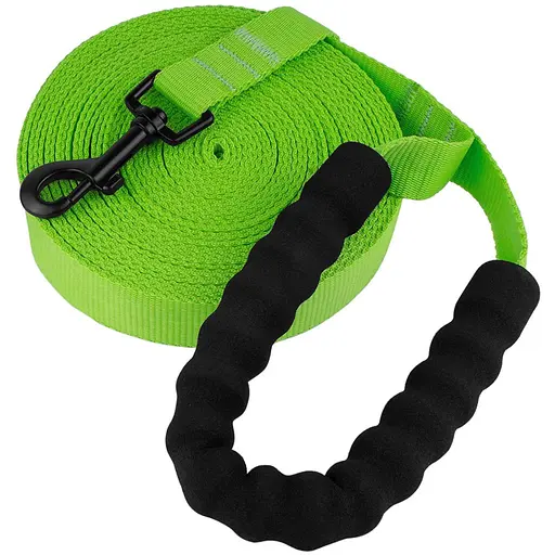 Поводок для собак Barksi Active с мягкой ручкой 9 м х 2.5 см салатовый - фото 2