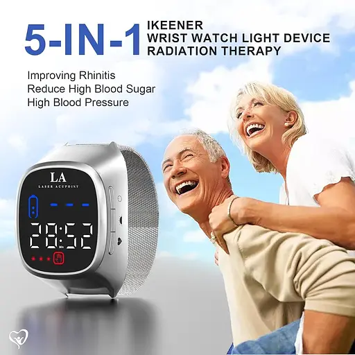 Наручные часы для холодной лазерной терапии, красный свет, терапевтическое устройство для облегчения боли - фото 7