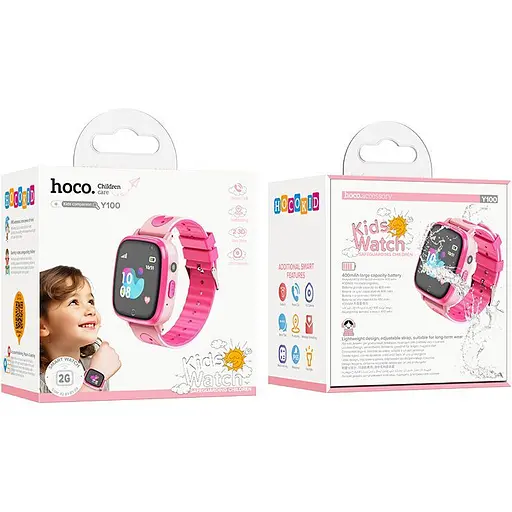 Смарт-годинник Hoco Y100 Pink 6942007625647 дитячий (143155) - фото 3