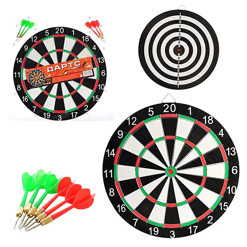 Дартс двосторонній 17 дюймів, 6 дротиків з голкою MS0097