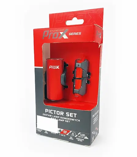 Комплект фар Prox Pictor Cree Set 350+10 Lm USB 200 mAh червоний (G0000210)