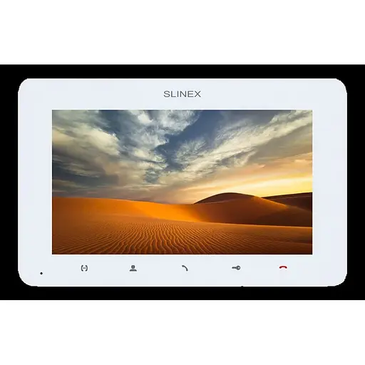 AHD відеодомофон Slinex SM-07MHD (white), 7” TFT екран, запис руху, слот microSD, 193×123×18 мм
