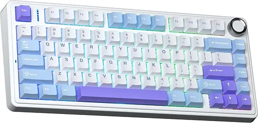 Клавіатура Aula F75 Gasket Reaper Hot-Swap PBT 2.4G Wireless/BT Purple (6978080501479) - фото 2