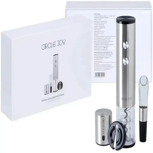 Набор для вина Circle Joy CJ-TZ02 - Decanter Aerator + Wine Stopper + Bottle Opener - фото 5