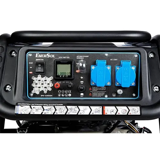 Генератор бензиновий 2.8 кВт EnerSol EPG-3200SEH з двигуном Honda GP-200 (41-00464) - фото 8