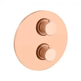 Термостат для душа на 2 потребителя Paffoni Light brushed copper LIQ018RMSP, Бронза - фото 1