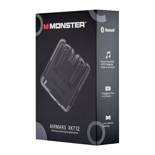 Навушники Monster Bluetooth XKT12 Wireless Bluetooth 5.3 Gaming earbuds чорні - фото 2