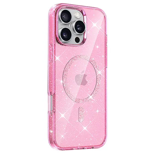 Чохол Epik TPU Eclipse Sparkle MagFit для Apple iPhone 16 Pro 6.3 Pink - фото 2