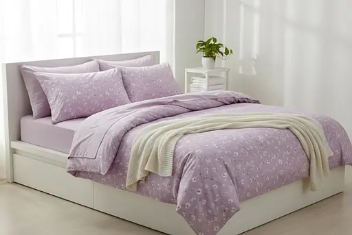 Постельное белье Laura Grand 33 02 сатин - евро комплект цвет розовый - фото 1