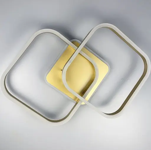 Стельова LED люстра на 2 ріжки квадратної форми з кольоровою RGB підсвіткою на основі | Арт. A 55071/2 | Line F - фото 5