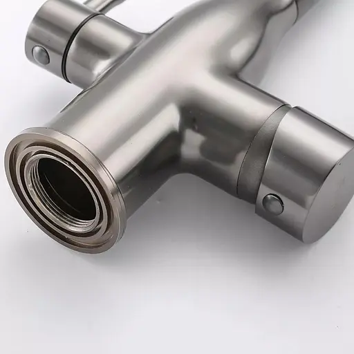 Смеситель для кухни под фильтр Frap с гибким изливом F4396-15 Графитовый хром - фото 4