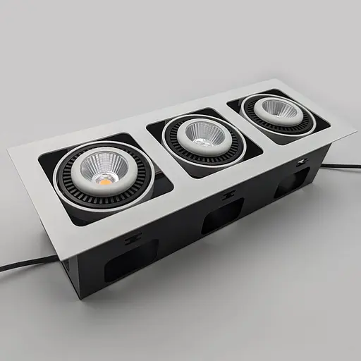 Встраиваемый светильник Skarlat RGL7115-3 3x12W WH+BK 3000K - фото 3