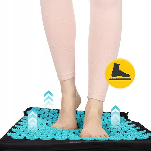 Коврик акупунктурный с валиком 4FIZJO Classic Mat Аппликатор Кузнецова Black/Blue (P-5905973402385) - фото 6