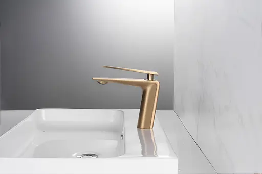 Смеситель для умывальника золотой Nett ZG-33 Золотой - фото 5