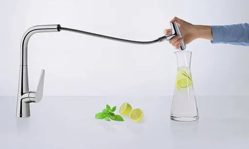 Смеситель для кухни Hansgrohe Talis Select M51 220 1Jet с вытяжным изливом хром 72822000 Хром - фото 3