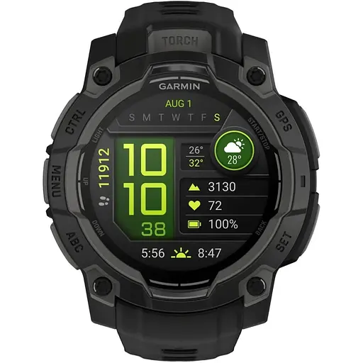 Смарт-часы Garmin Instinct 3 AMOLED 50mm Black with Charcoal Band (010-03020-00) [125558] - фото 2