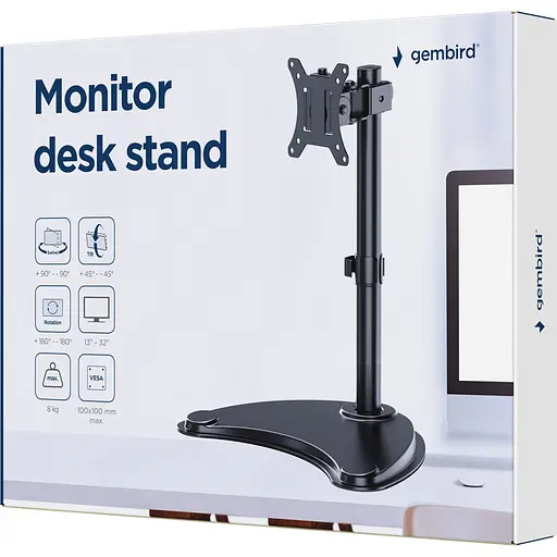 Настольное крепление для монитора Gembird MS-D1ST-04 13"-32" Black [144479] - фото 5