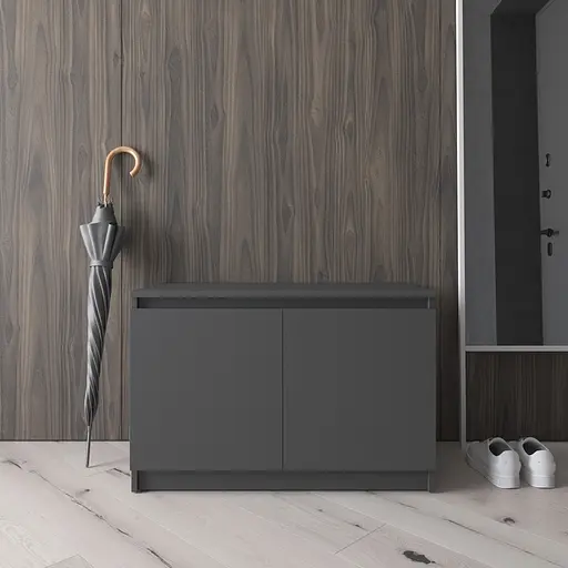 Тумба для взуття Vays R-20 Антрацит, без ручок, ЛДСП, 80×40×53 см - для передпокою, коридору