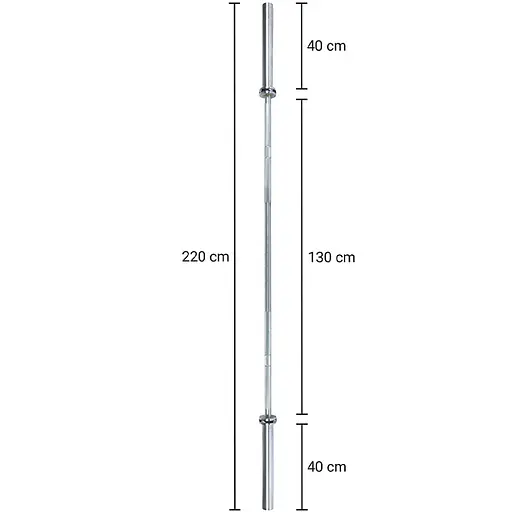 Гриф для штанги олімпійський TI-8072, 2,2 м, d-50 мм, 20 кг - фото 5