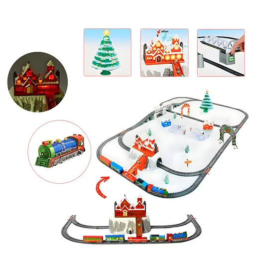 Детская новогодняя железная дорога Baby Toys Power Train (21816) - фото 3