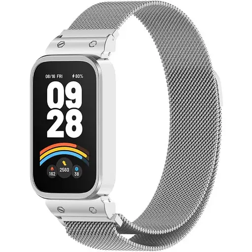 Ремешок DK CDK для Xiaomi Redmi Smart Band 3 Metal Milanese Loop Magnetic (018854) (silver) - фото 3