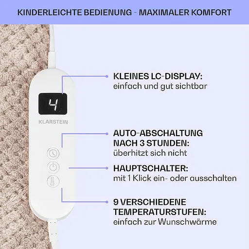 Електрична ковдра Klarstein Dr. Watson Deluxe XXL (10045258) - фото 3