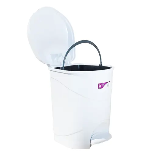 Ведро Irak Plastik Bella с педалью круглое 12 л белое (00-00004557) - фото 2