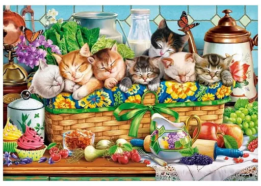 Пазл Castorland Спящие котята 1000 эл. (C-105069) - фото 2