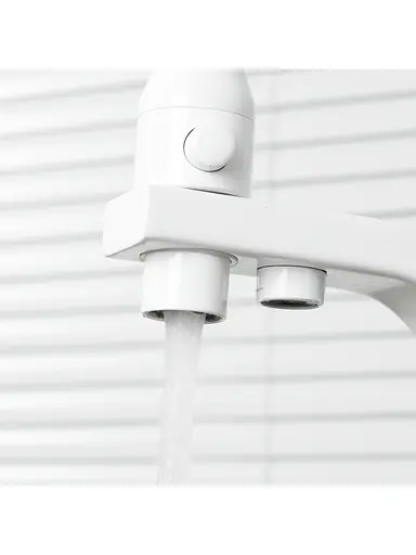 G4317-8 Змішувач для кухні однорич. силікон.гусак під фільтр лат.корп. гайка Ø35 білий Gappo 1/4, Білий - фото 7