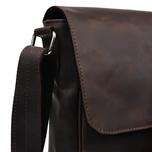 Шкіряна чоловіча сумка через плече TARWA 36,5х30х11 см nsa0001254 - фото 10