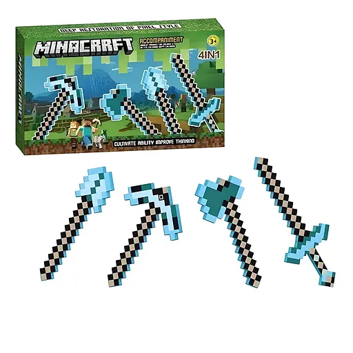 Набор инструментов Minecraft своими руками 4в1 (330E) - фото 3