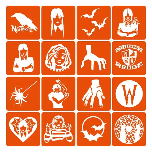 Набір трафаретів для біо-тату Wednesday wednesday-16