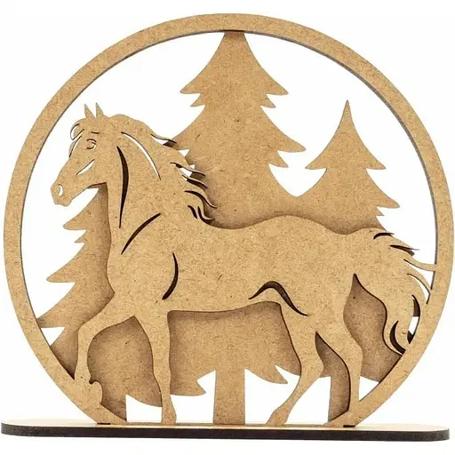 3D композиция Rosa Talent Лошадь в лесу 12.5x13 см ХДФ