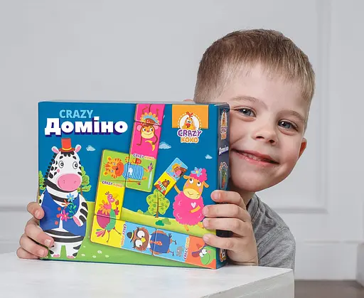 Дитяча гра настільна Crazy Доміно VT8055-10 укр. мовою - фото 3