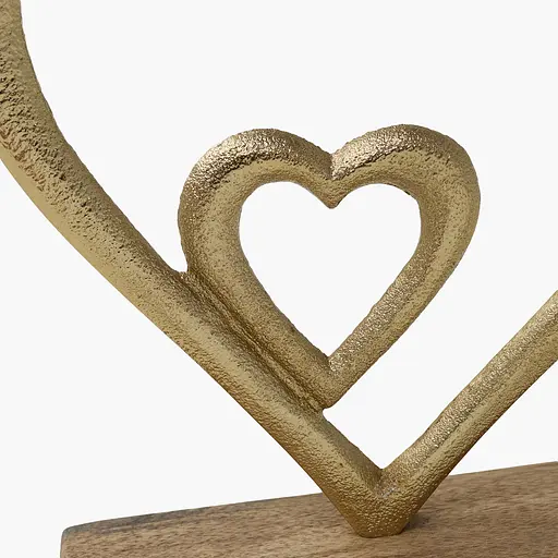 Декор алюмінієвий MBM HOME Серце на підставці золотий 180х50х185 мм (DH-ST-38 L GOLD) - фото 4