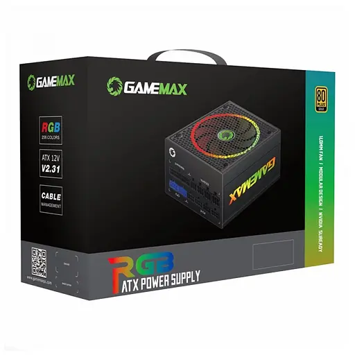 Блок питания GameMax 1050W 80 Gold ARGB RGB-1050 PRO - фото 1