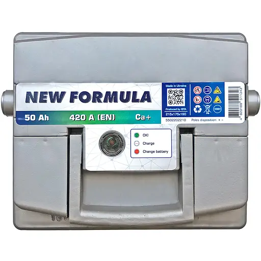 Акумулятор автомобільний NEW FORMULA 50Ah (+/-) 420EN (5502202210) - фото 3