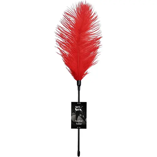 Лоскітка зі страусиним пером Art of Sex - FeaTher Tickler, колір Червоний - фото 2