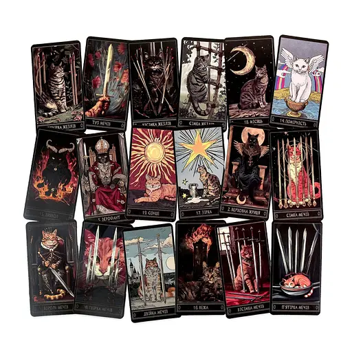 Гадальные карты Таро 30882 колода 78 карт, карта со ссылкой на инструкцию - фото 4