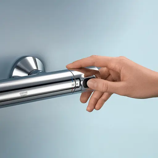 Комплект смесителей для душа с термостатом Grohe QuickFix UA202503TS, Хром - фото 12