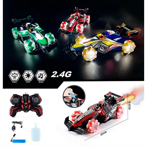 Машина на радіокеруванні, 2.4G, 25 см, звук, світло, пара, USB, 940-16A (В асортименті) - фото 4
