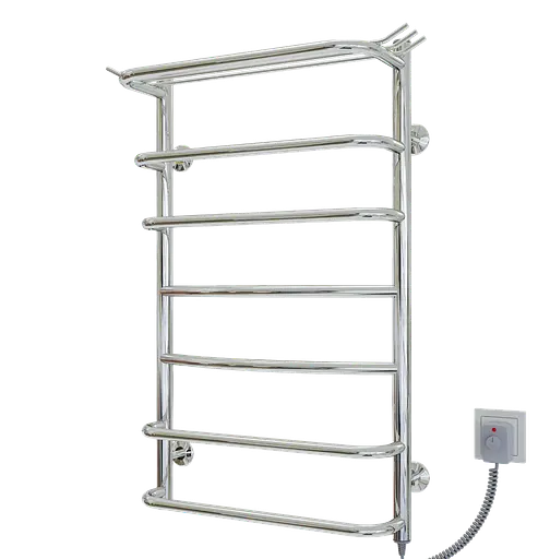Электрический полотенцесушитель Kosser Канна 800x400/7 ЕR рег. ДК04ER, Хром, Правое - фото 1