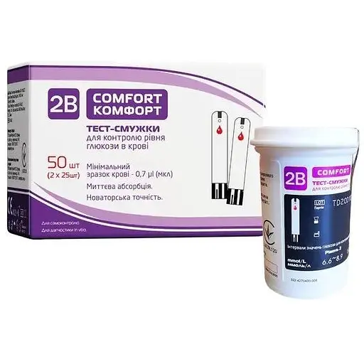 Тест-смужки 2B Comfort 50 шт.