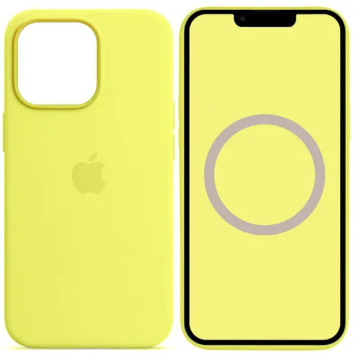 Чохол Epik Silicone case AAA with Magsafe and Animation для Apple iPhone 13 Pro Max 6.7 Жовтий/Lemon Zest