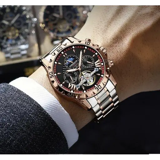 Чоловічий механічний годинник Poedagar Mechanical - фото 6