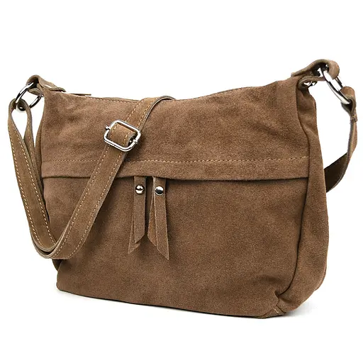 Замшевая сумка мессенджер Firenze 28х21х12 см sum0028634 - фото 3